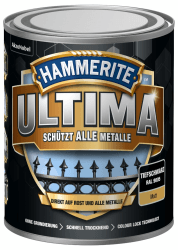 Hammerite Ultima Matt, Metallschutzlack, Hochwertiger Schutzlack für alle Metalle im Außenbereich, Tiefschwarz RAL 9005, 750 ml Tiefschwarz 750 ml (1er Pack) Matt