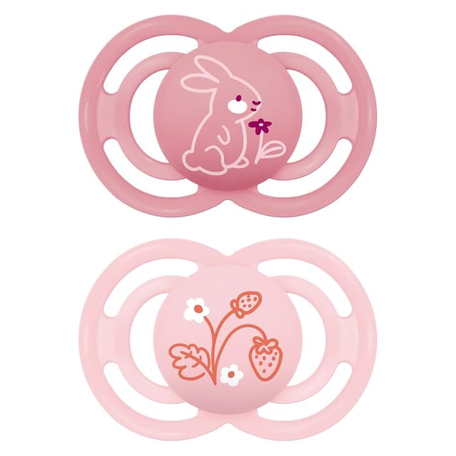 MAM Perfect® Doppelpack Schnuller 16+ Monate (2er-Set), Schnuller MAM 16 36 Monate Silikon für eine gesunde Entwicklung der Mundhöhle, Kit mit 2 Zubehörteilen für Neugeborene mit