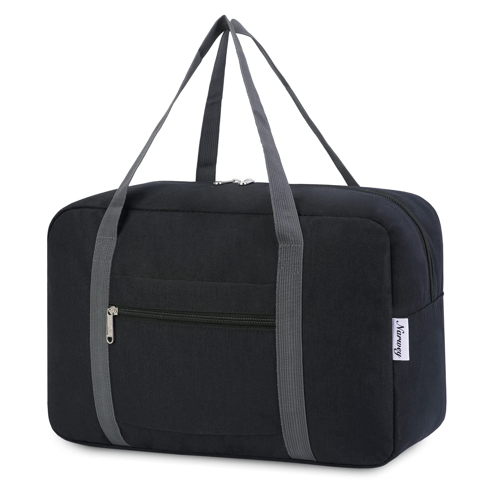 für Ryanair Handgepäck 40x20x25 & Handgepäck Tasche für Flugzeug - Faltbare Klein Reisetasche Damen & Weekender Damen - Handgepäck Koffer 20L (Schwarz)