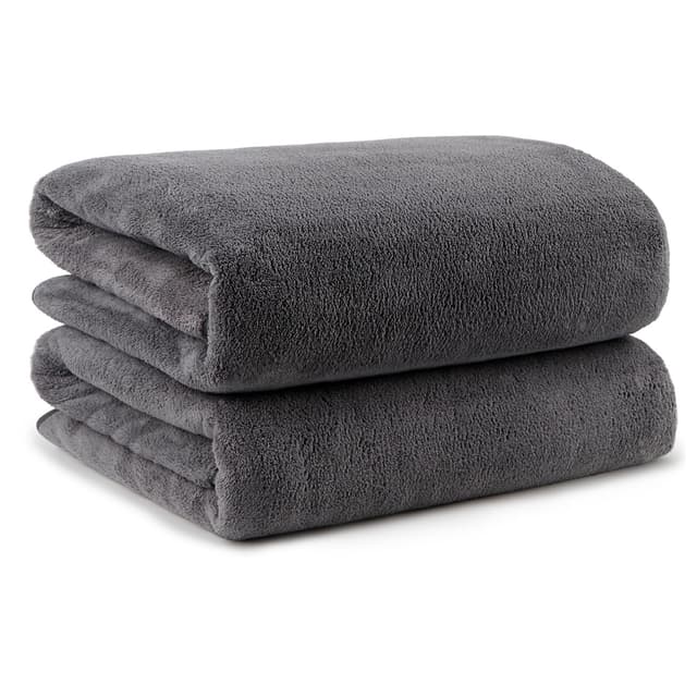Orighty Badetuch-Set, 2 Stück, 68,6 x 137,2 cm, Weiches Badetuch-Set, Hochsaugfähige Mikrofaser-Handtücher für Körper, Schnell Trocknend, Mikrofaser-Badetücher für Sport, Yoga, Spa, Fitness – Grau Grau 2