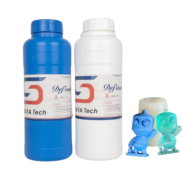 Siraya Tech Defiant 25 Platin Silikon Formenbau Kit, 25 A Durometer, Durchscheinend, Leicht zu Stoppende Aushärtungshemmung, Unbeschichtet, zum Gießen von Epoxid (35,27 oz) Klar