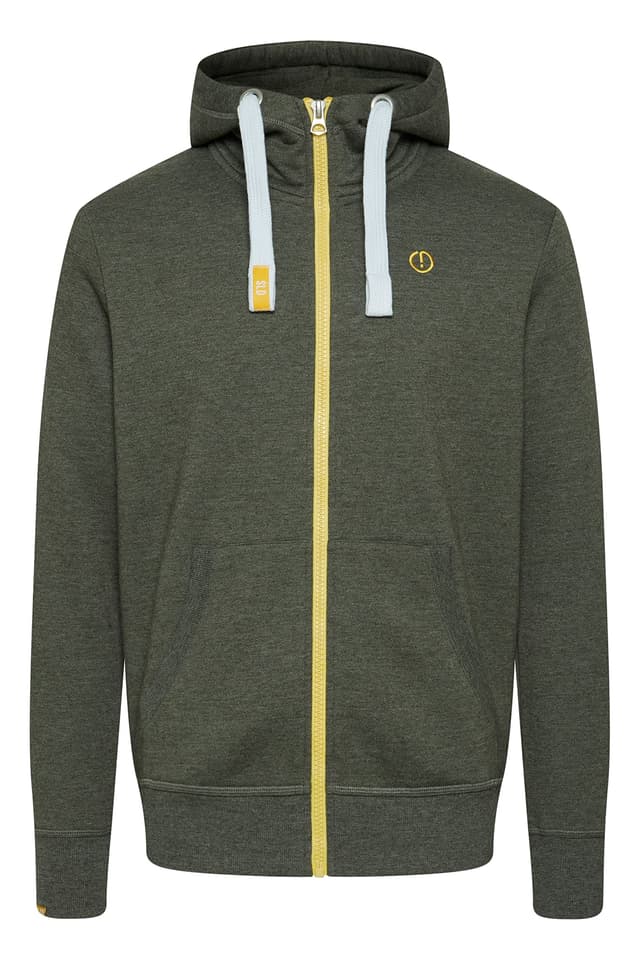 !Solid SDBenn High Neck Herren Zip-Hoodie Sweatjacke Kapuzenjacke Hoodie mit Kapuze Reißverschluss Kängurutasche Baumwollmischung Regular fit M Climb Ivy Melange (8785)