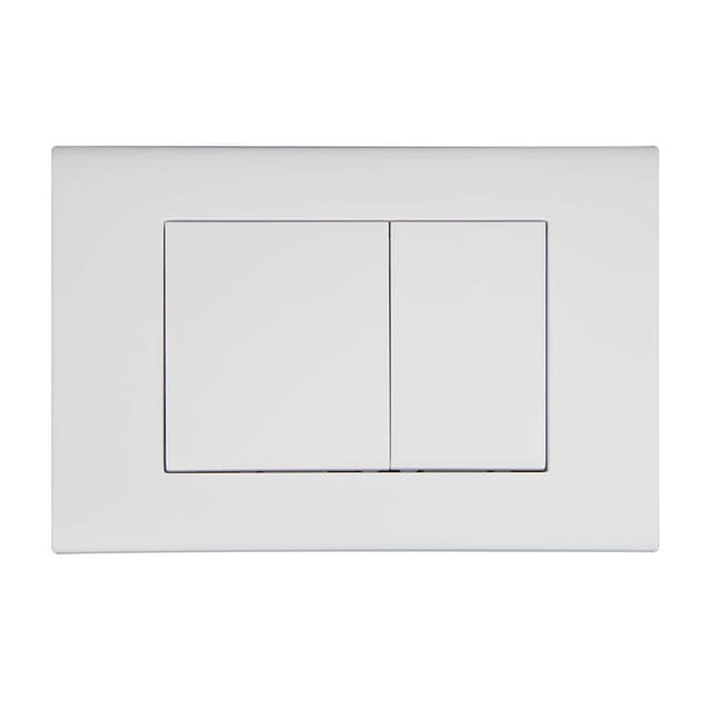 Wunderbad Drückerplatte Kompatibel mit Geberit Duofix Sigma/Delta/BASIC Betätigungsplatte für 2 Mengenspülung (Weiß Matt)