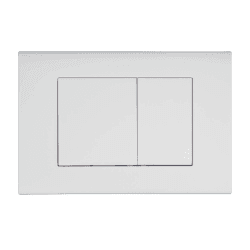 Wunderbad Drückerplatte Kompatibel mit Geberit Duofix Sigma/Delta/BASIC Betätigungsplatte für 2 Mengenspülung (Weiß Matt)