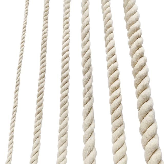 Kordel Baumwollseil Baumwollkordel Rope Dickes Seil Kordelband Tau 12mm 20 m Makramee Garn für DIY Handwerk Makramee Regenbogen DIY Set 12mm 20.0 Meter
