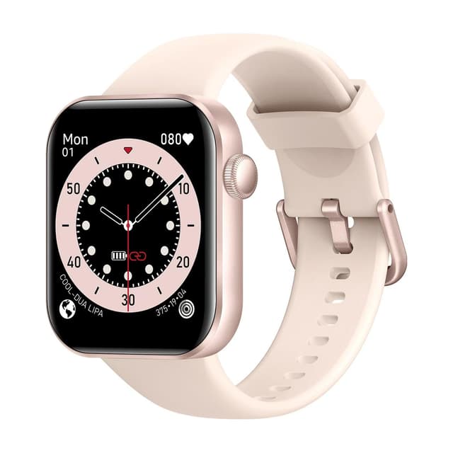 Smartwatch Damen Herren, 1,85" HD-Display Smart Watch mit Telefonfunktion, 140+ Sportmodi Fitness Tracker mit Herzfrequenz SpO2 Schlafmonitor Schrittzähler, IP68 Wasserdicht Fitnessuhr für iOS Android Rosa