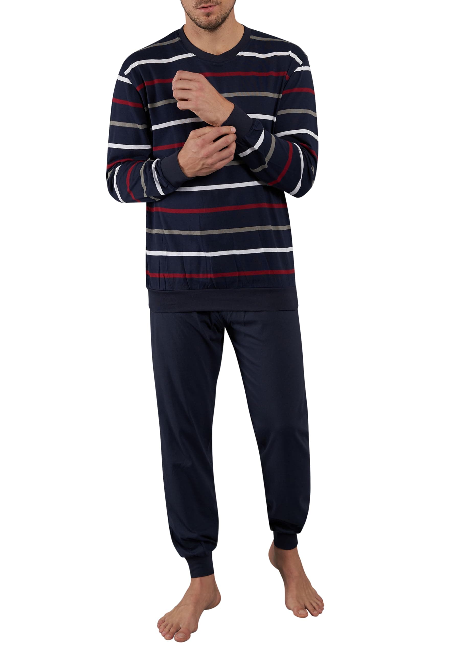 Götzburg Pyjama Herren Zweiteiliger Schlafanzug lang