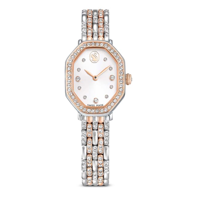 Swarovski Dextera Kollektion Oktagon-Uhr Roségold-finish Silberton