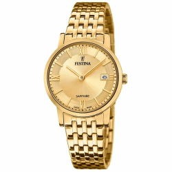 Festina Uhr Für Damen F20021/2 Swiss Made Gold Edelstahl Case GoldEdelstahl Band