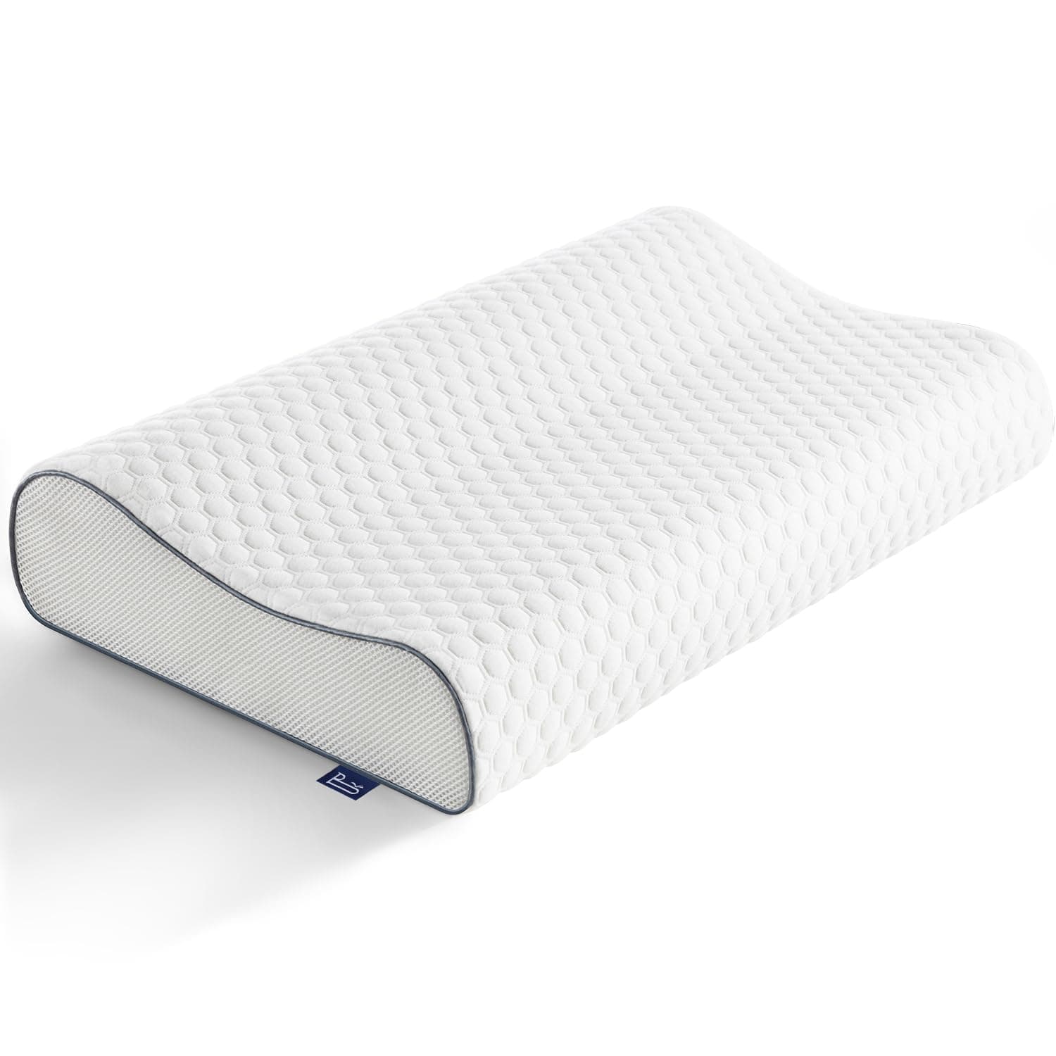 BedStory Memory Foam Kissen Kopfkissen, Höheneinstellbares Nackenstützkissen, Ergonomisches Kopfkissen, Seitenschläferkissen für Rücken & Bauchschläfer (60x36x12/10 cm) 36x60x10/12 CM