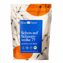 Blue Farm Barista Oat Base für bis zu 8L zum selbermischen – Bio Haferdrink Barista Edition – Milchalternative ohne Zusatzstoffe und Zuckerzusatz – Vegan und Glutenfrei – 90% weniger Verpackungsmüll 800 g (1er Pack)