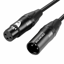 SHULIANCABLE XLR-Kabel, professionell, symmetrisch, männlich auf weiblich, Mikrofonkabel, kompatibel mit Mikrofon, Mischpult, Kamera, Verstärker, Phantomspeisung, Lautsprecher (2 m) 2M