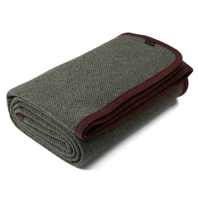 ACUSHLA MerinoWolle Wolldecke warm Decke Campingdecke Kuscheldecke 160x 200 cm (Wolle) – Militärische (Olive) Olive 160 x 200 cm