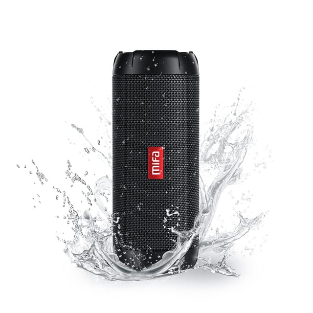 MIFA WildRod Bluetooth Lautsprecher mit Bluetooth 5.3, IP67 wasserdicht & staubdicht, 30W Wiedergabeleistung, 12H Akku, USB-C Ladeschluss und Mikro-SD Musikspielen, RGB-Licht Schwarz
