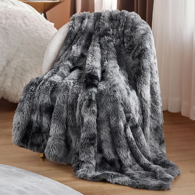 BEDSURE Kuscheldecke - Flauschig Decke, Warm Sherpa Sofadecke, Dicke Felldecke, Couchdecke, Flauschige Kunstfelldecke, Wohndecke für Couch, Grau, 150x200 cm Krawattenfarbe Grau 150 x 200 cm