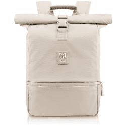 HEAVER® Rolltop Rucksack Damen & Herren, Rucksack mit Laptopfach, Uni Rucksack Damen, Rollrucksack Damen, Casual Daypack, Rucksäcke Damen, Laptop Rucksack wasserabweisend, Waterproof Backpack, Groß Sand