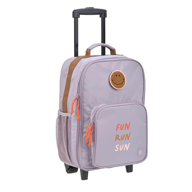 LÄSSIG Kinderkoffer Trolley Reisekoffer mit Teleskopstange und Rollen für Kinder Handgepäck/Trolley Lilac