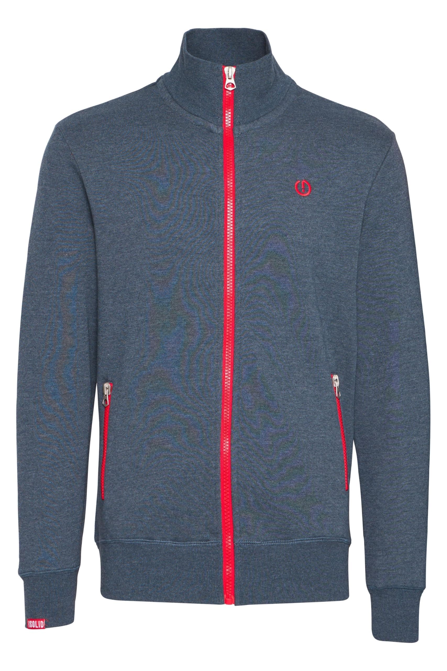 !SOLID SDBennTrack Herren Sweatjacke Cardigan mit Reißverschluss und Stehkragen