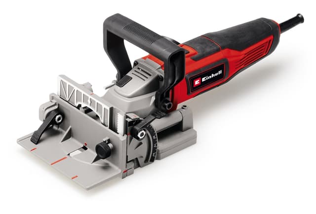 Einhell Flachdübelfräse TE-BJ 900 (900 W, 20 mm Frästiefe, stufenlose Winkel-/Höheneinstellung, 6-stufige Tiefenverstellung, Staubfangsack, inkl. 100 mm Fräsblatt)
