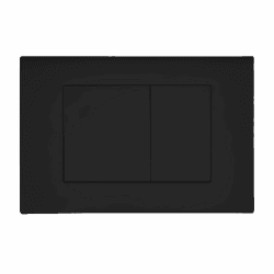 Wunderbad Drückerplatte Kompatibel mit Geberit Duofix Sigma/Delta/BASIC Betätigungsplatte für 2 Mengenspülung (Schwarz Matt)