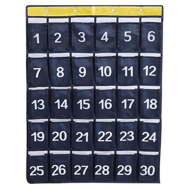 waabose Nummerierte Aufbewahrungstasche für Klassenzimmer, 30 Nummerierte Taschen, Handy Aufbewahrungstasche, Handy-Taschen, Platzsparend Handyhalter Hängender Organizer für Klassenzimmer