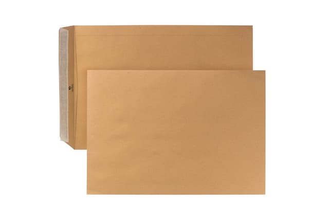 POSTHORN Versandtasche E4 (250 Stück), haftklebende Versandtaschen ohne Fenster, braune Versandtaschen für die tägliche Korrespondenz, Geschäftspost und Co, 400 x 280 x 1mm, 150g/m², Mittel