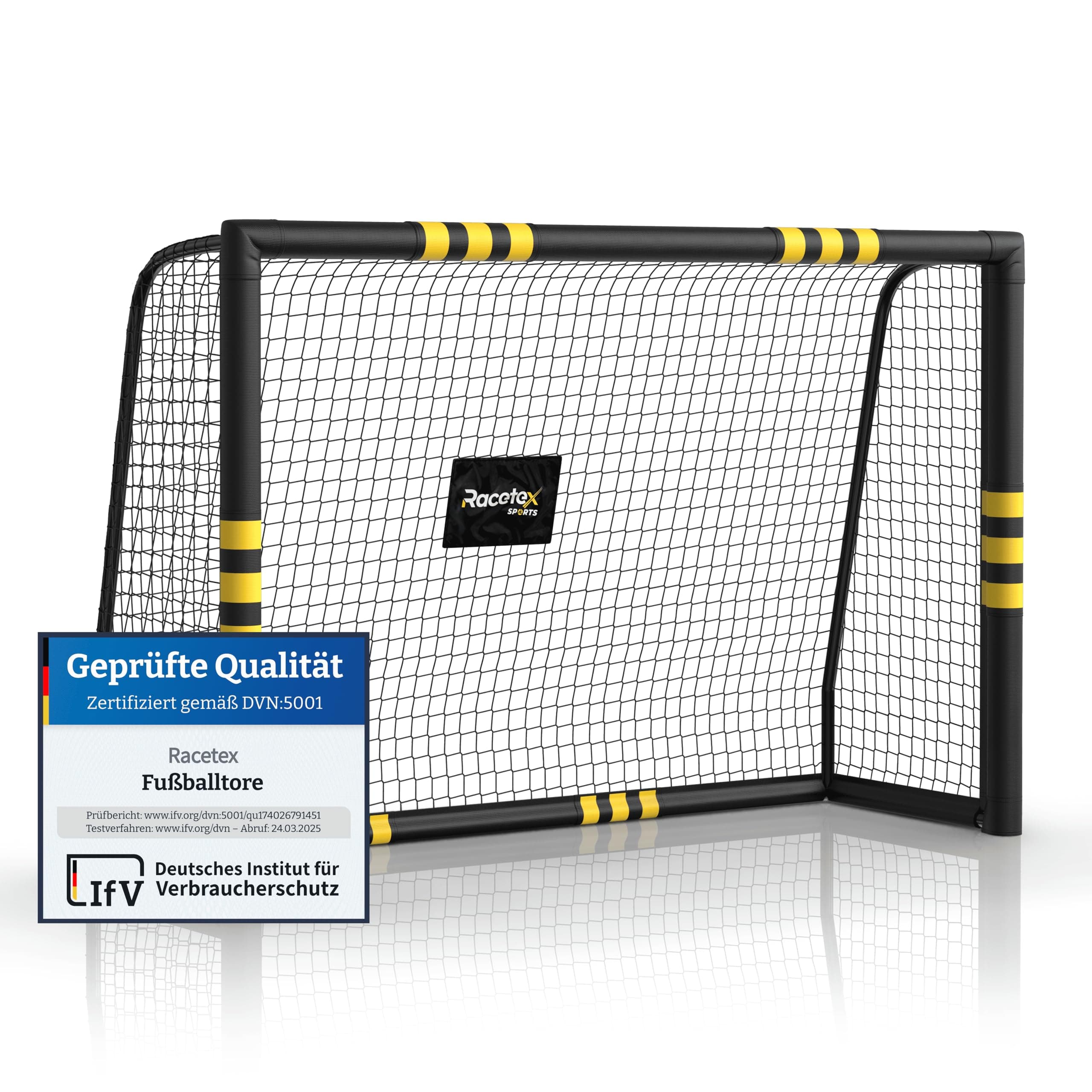 Racetex Fussballtore für Garten Kinder und Erwachsene mit [Anti-Rost Beschichtung] - Fußballtor Kinder inkl. Erdanker für optimalen Halt - Fußball Tor mit rundum Polsterung 180cm x 120cm