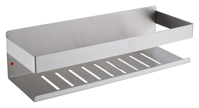 HomeHeng Duschablage Ohne Bohren Gebürstetes Nickel, Duschregal Wandmontage Badregal Duschkorb Edelstahl SUS304 Badezimmerregal Rostfrei Selbstklebend 30cm für Bad und Küche, H91107-30BN 30CM Gebürstetes Nickel