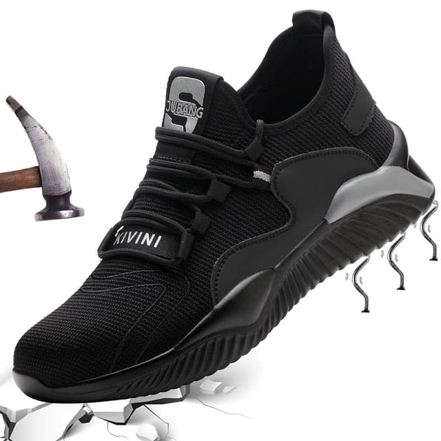 Mitudidi Sicherheitsschuhe Arbeitsschuhe Herren Damen Leicht Stahlkappenschuhe Atmungsaktiv rutschfest Sportlich Schutzschuhe 36-46 EU