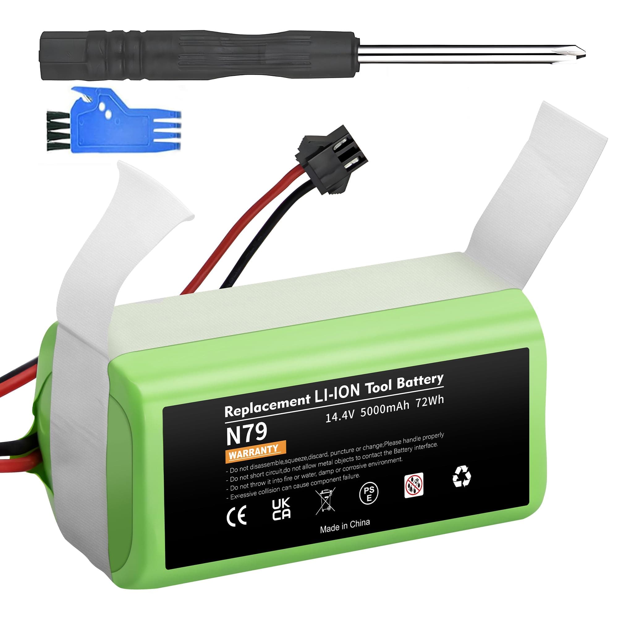 14.4V 5000mAh Ersatzakku für Eufy RoboVac G10 Hybrid G30 G20 G35 G40, für RoboVac 11 11S 11S MAX 12 15C 15C MAX 25C 30 30C 30 MAX, für Ecovacs Deebot N79 N79S DN622, für Conga Excellence 990 950