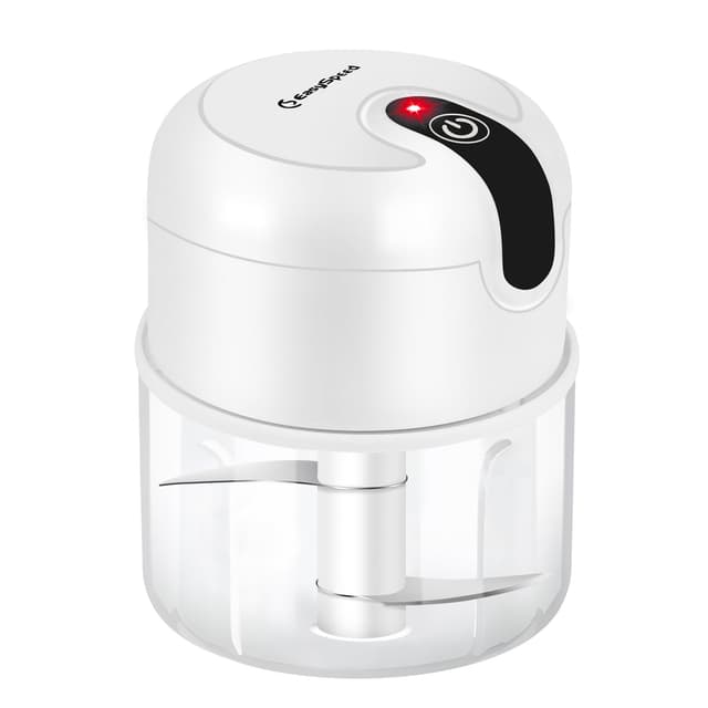 EASYSPEED Zerkleinerer Elektrisch Mini, 250ml, Gemüsezerkleinerer, USB Typ-C Aufladung, Tragbar Zerkleinerer für Fleisch,Babynahrung,Obs,Camping, Weiß