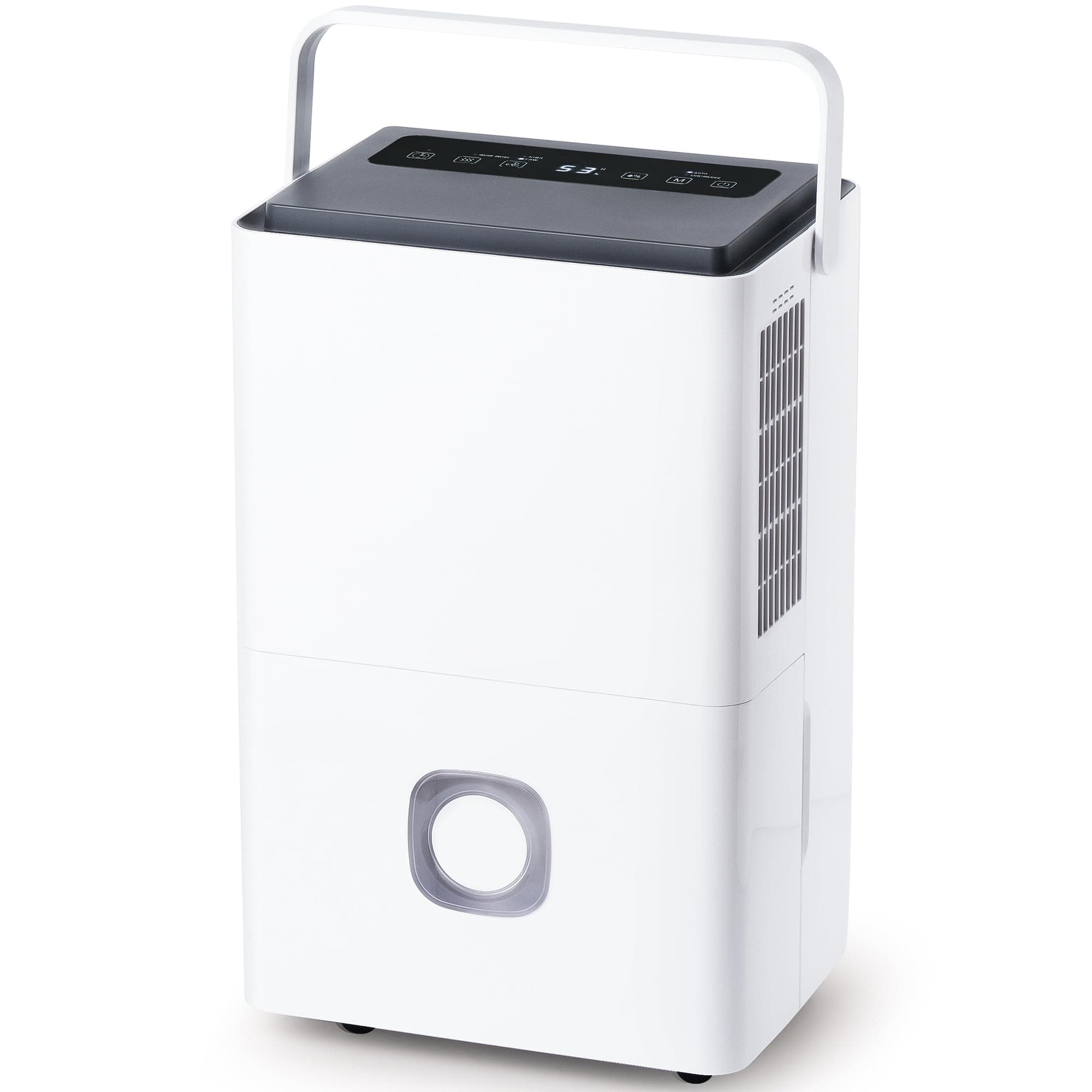 Megonia Elektrischer Luftentfeuchter für Haus: 50L/Tag, Automodus, 4.5L Wassertank mit Ablaufschlauch, Leise Raumentfeuchter für Keller, Büro, Schlafzimmer, Badezimmer, Wohnung, Küche bis 120m²