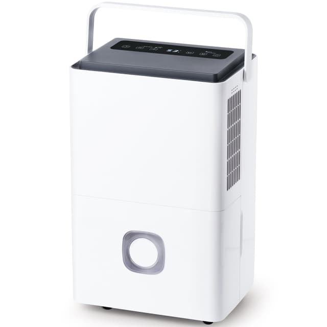Megonia Elektrischer Luftentfeuchter für Haus: 50L/Tag, Automodus, 4.5L Wassertank mit Ablaufschlauch, Leise Raumentfeuchter für Keller, Büro, Schlafzimmer, Badezimmer, Wohnung, Küche bis 120m²
