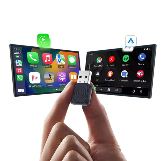 CarlinKit Wireless CarPlay & Android Auto MINI-Ultra Adapter, 2-in-1 Wireless-Adapter wandelt kabelgebundenes CarPlay/Android Auto in kabellos, Mini-Stick-Design, OTA-Upgrade