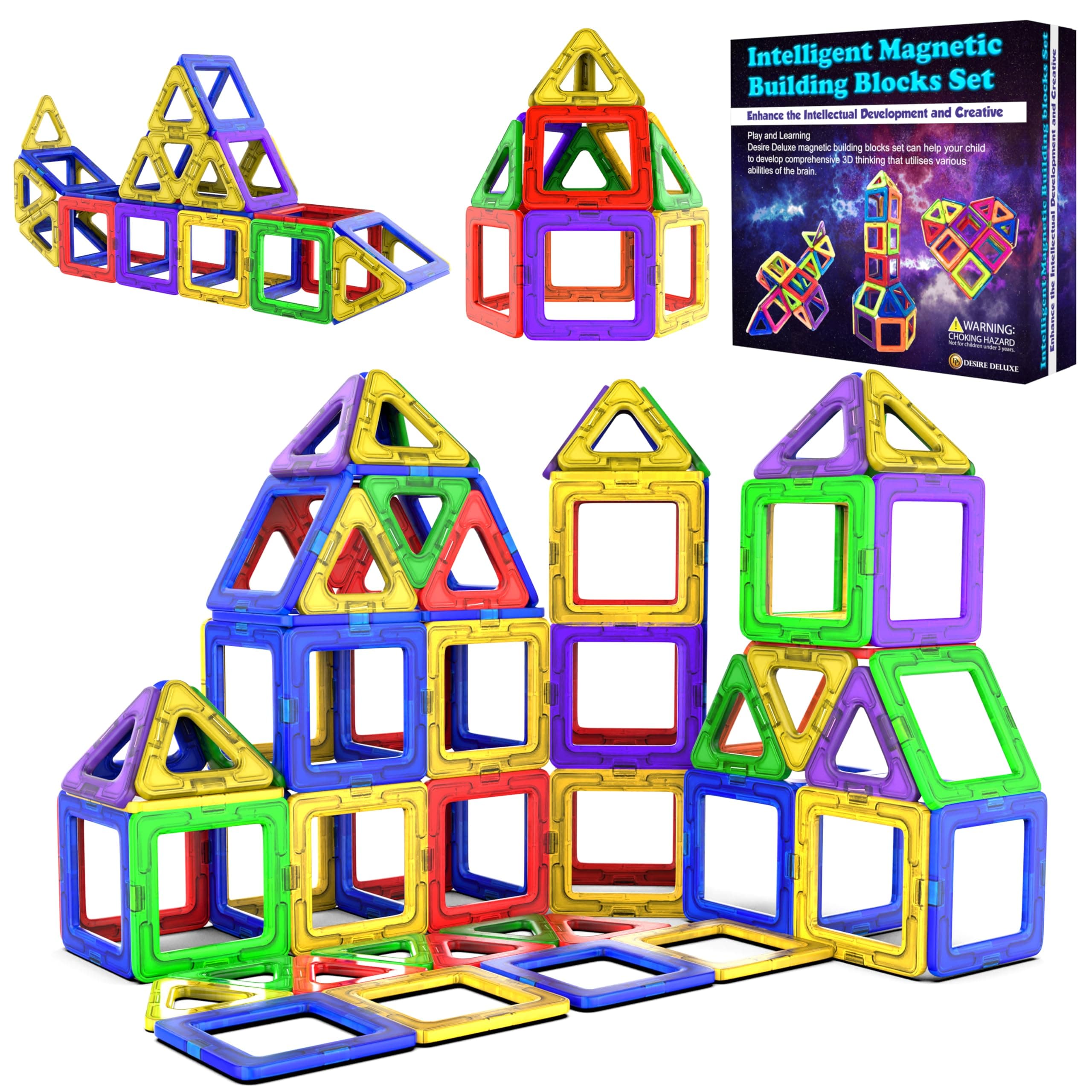 Magnetische Bausteine Magnet Montessori Spielzeug für Kinder 40PC Set Teilen ab 3-8 Alter Jahren, ideales Lernspielzeug für Mädchen Jungen Geschenk