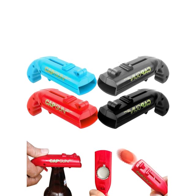 ​​Cap Gun Flaschenöffner Pistole - Bieröffner Tool für Bar Partys. Lustige Capgun Geschenke für Männer: Geburtstag Weihnachten Flaschenöffner Gadgets. Bier Geschenke, Bottle Opener 4er-pack