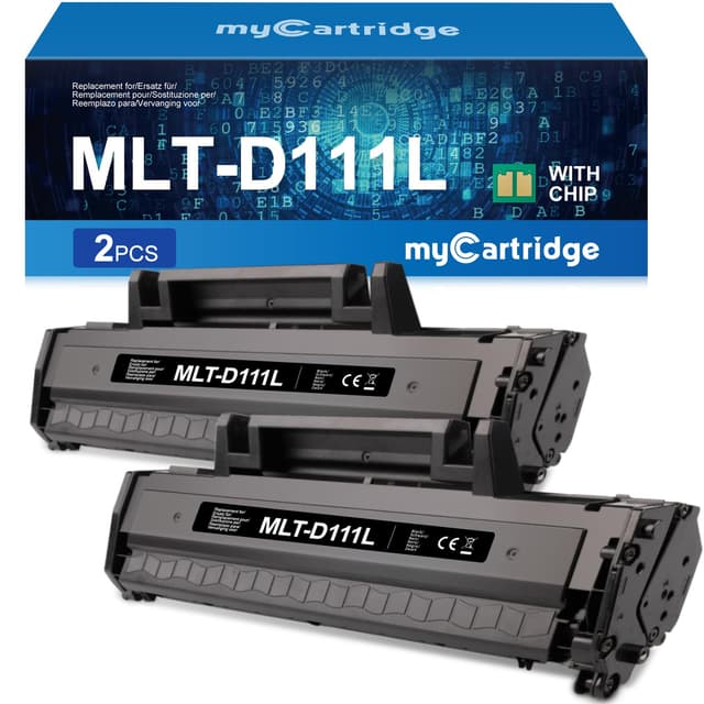 MYCARTRIDGE MLT-D111L Toner Kompatibel für MLT-D111S MLT D111L Samsung MLT-D111S für Samsung Xpress M2070W Toner Samsung M2020 Samsung M2070 (2 Schwarz) 111L 2xSchwarz