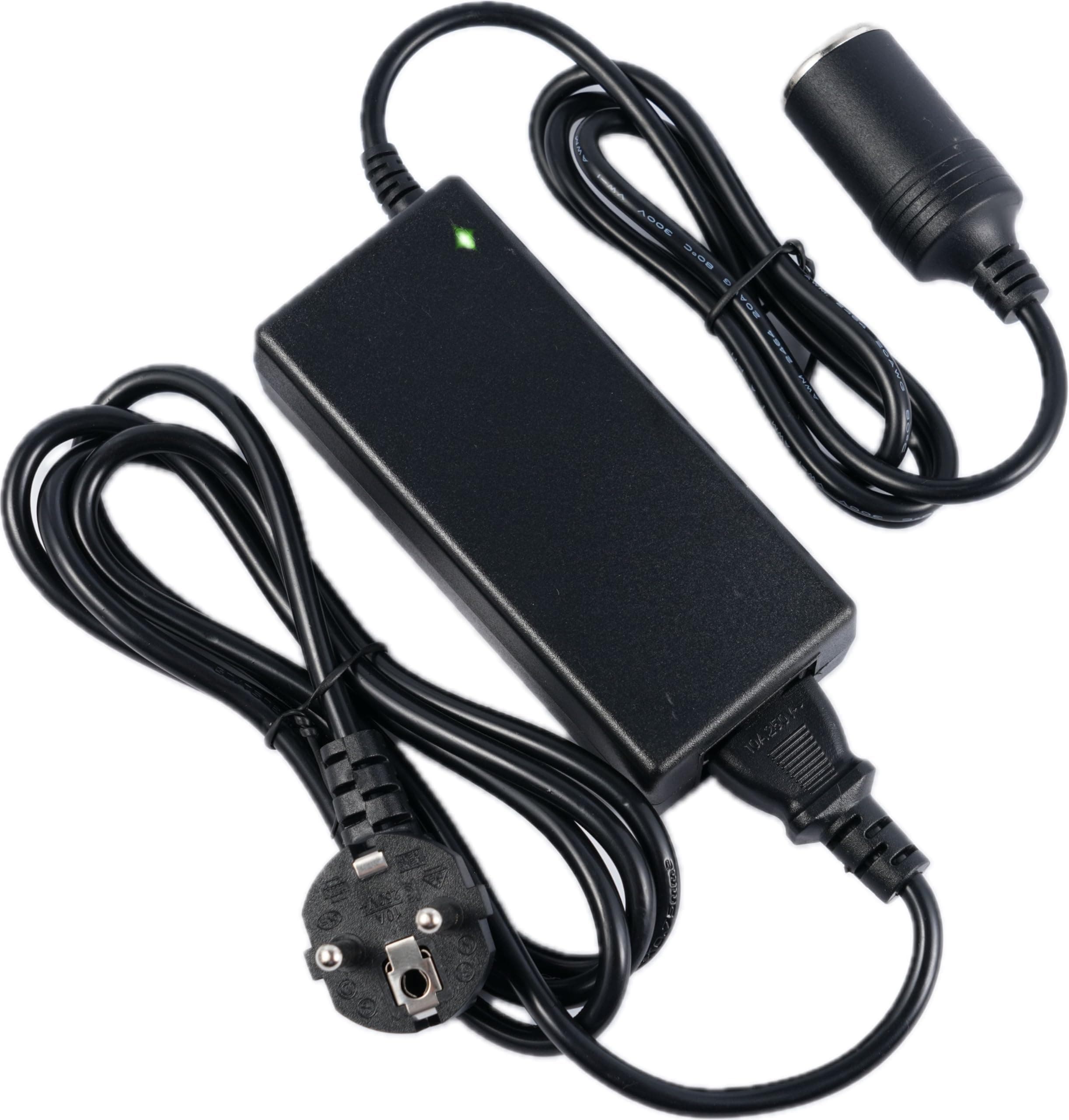 Adapter zigarettenanzünder Steckdose, Spannungswandler 230V auf 12V, 230V auf 12V, 12V/5A 60W, Adapter für Kühlbox.KFZ Netzadapter