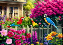 Puzzle 500 Teile für Erwachsene,Puzzle klassisches Lernspiel-Garten-Eisvogel-Wunderschönes Dekoration Geschenke