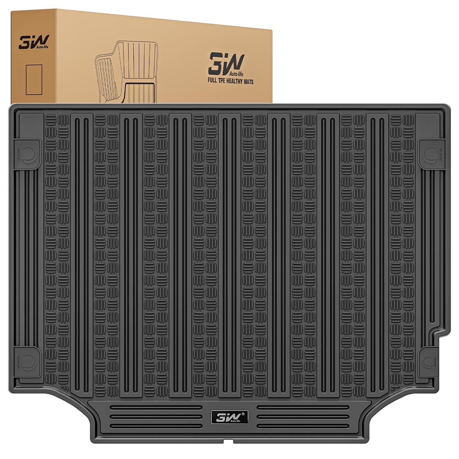3W kofferraumwanne für Land Rover Defender 110 5 Satz L663 2020-2024, TPE Allwetter Maßgeschneiderte Kofferraummatte Komplettset Land Rover Defender 110 5 Satz Auto Kofferraum Zubehör