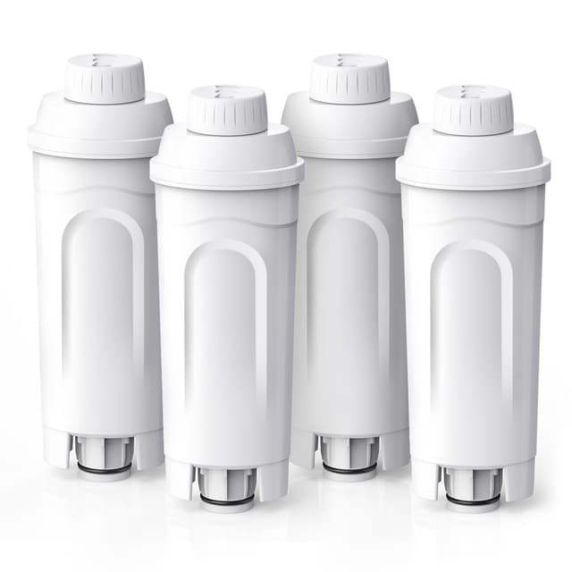 GLACIER FRESH（4 Stück）Wasserfilter für DeLonghi®Kaffeevollautomat,DLSC002 filter Kompatibel mit Magnifica S Evo, PrimaDonna, Eletta Explorer, Dinamica, ECAM, ETAM, ESAM,TÜV SÜD Zertifiziert