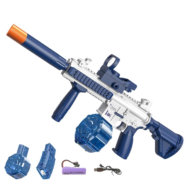 Wasserpistole Elektrisch, Erwachsene Wasserpistole, Automatische Wasserpistole mit Großer Kapazität, Reichweite Bis Zu 8 M, Geeignet FüR Pool Strand AktivitäTen Im Freien M4a1-blaubdg