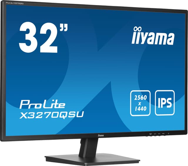 iiyama Prolite X3270QSU-B1 80cm 31,5" IPS LED-Monitor WQHD 100Hz HDMI DP USB3.2 AdaptiveSync schwarz ohne Höhenverstellung