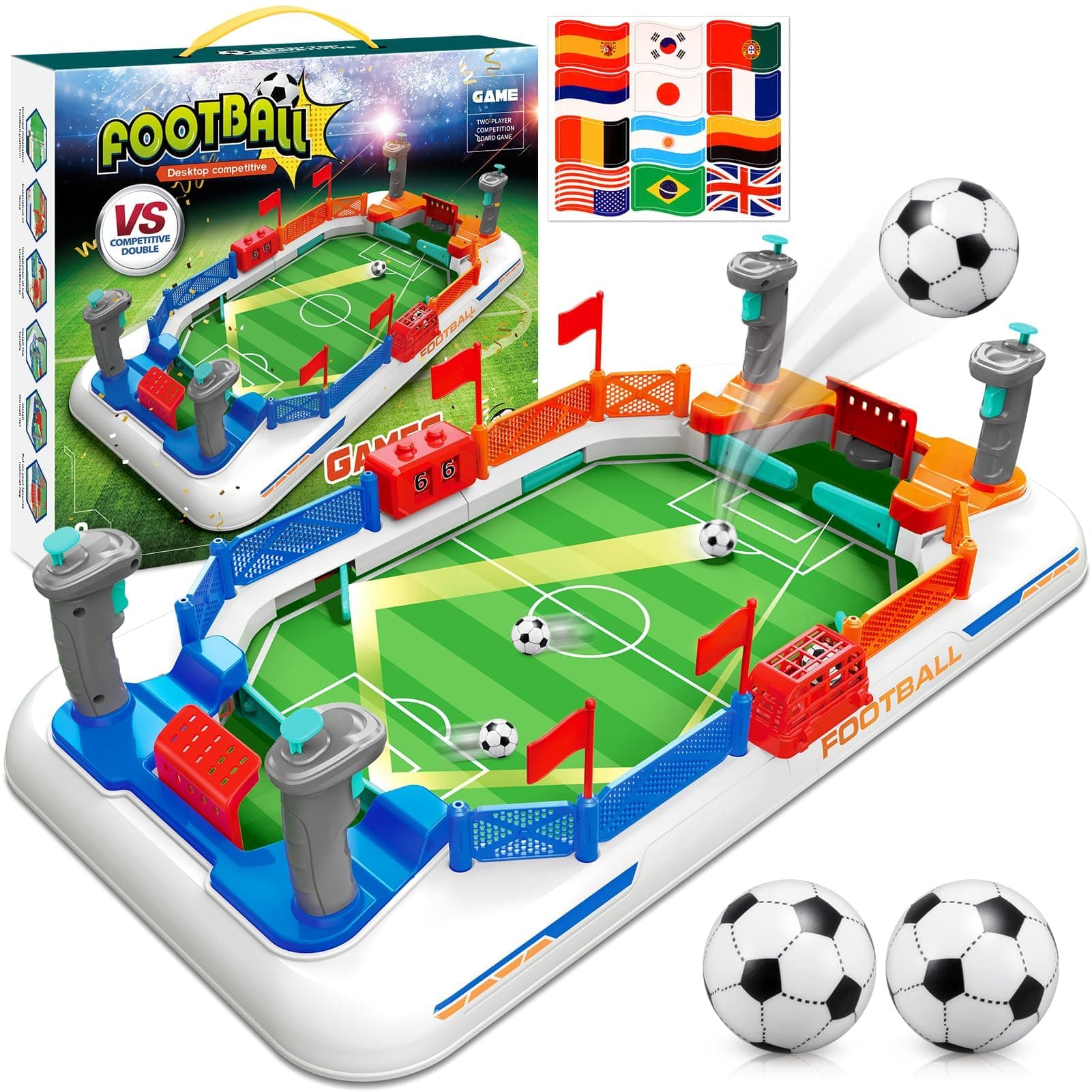 【2025 Aktualisierung】 Mini-Tischkicker Kinder Tischfussball Spiel - Messi Fußball Geschenk für Jungen | Familien-Brettspiel & Partyspaß für Groß & Klein