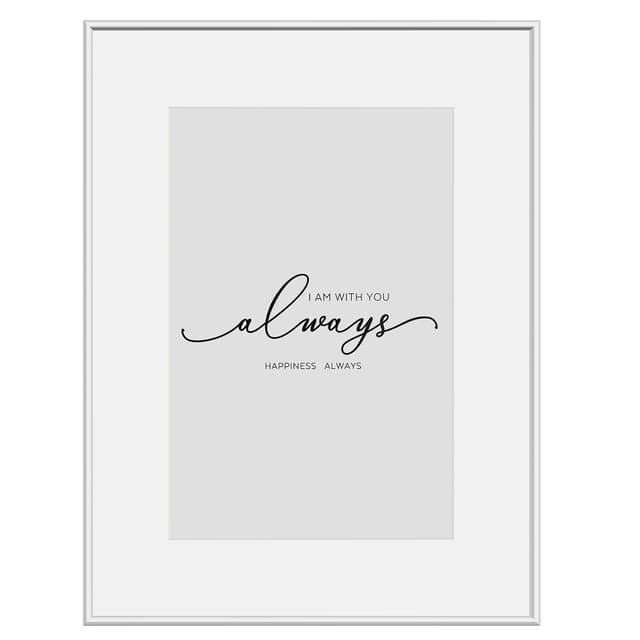 WOLTU Bilderrahmen Din A4, Fotorahmen Aluminium Silber Matt, Bilderrahmen Collage mit Passepartout, Picture Frame mit Ständer, Posterrahmen mit Kunststoff, BR9956sb 21x29,7 cm A4 / 1x Silber
