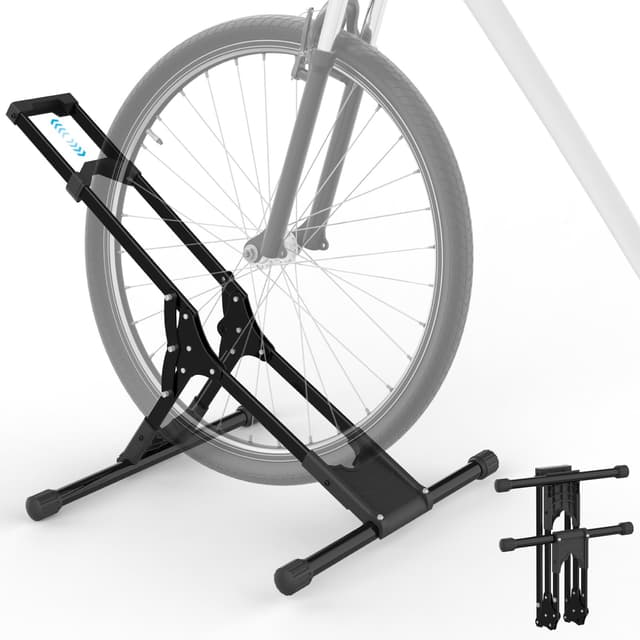 Fahrradständer Boden, Wyxron Fahrradhalter Bodenständer Freistehend MTB Radständer Standparker Stahl 20“-29“ für Vorderreifen, für Garage/Haus