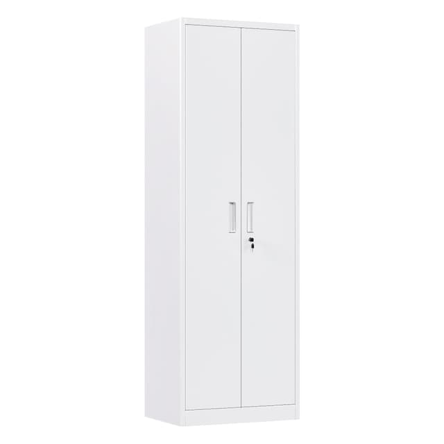 SUPEER Aktenschrank,Metallschrank mit 4 höhenverstellbaren Fachböden,Stahlblech Pulverbeschichtung,Stahlschrank für Werkzeuge,Garage H180cm x W60cm x D40 cm(Weiß) Weiß 180 x 60 x 40