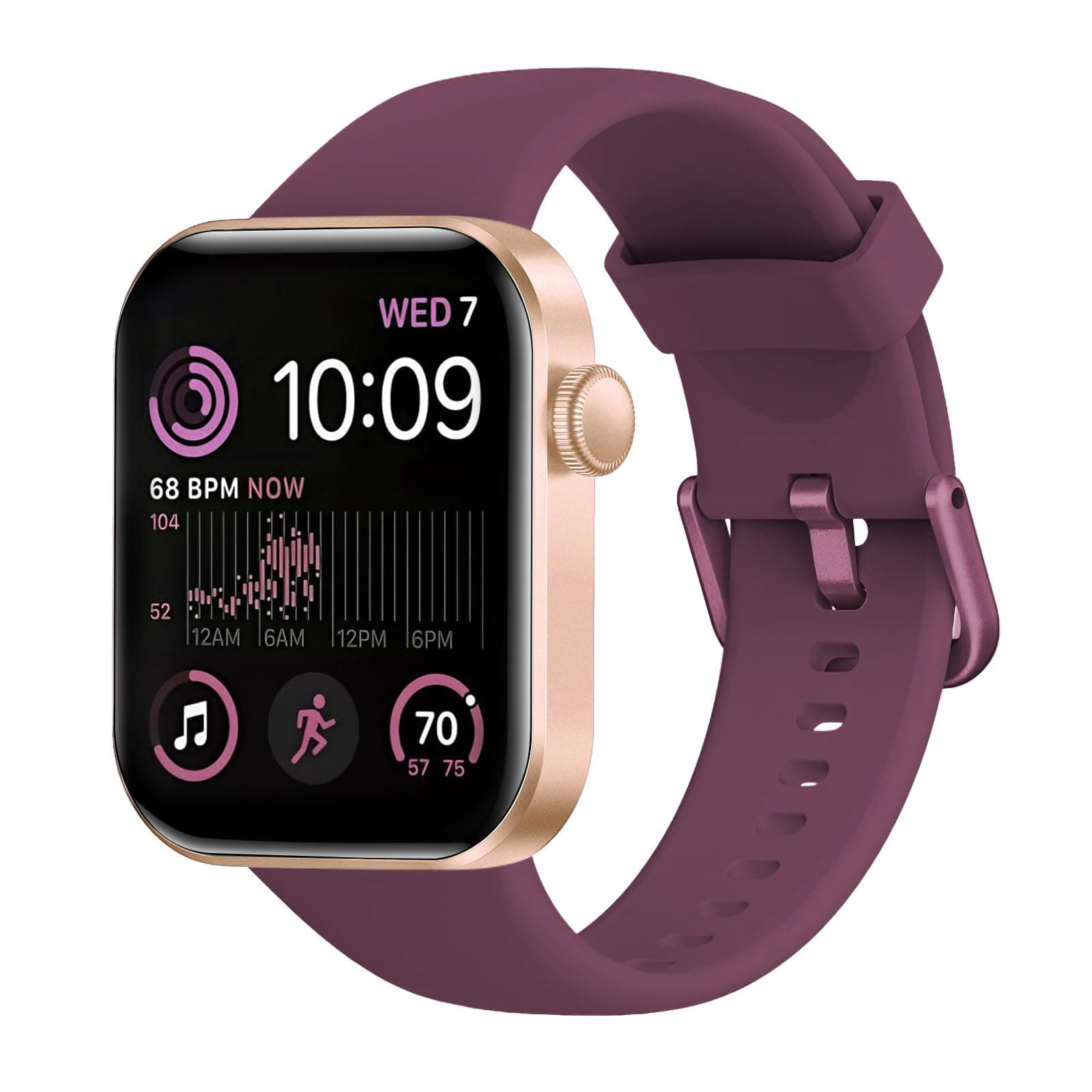 Smartwatch Damen Herren, 1,85" HD-Display Smart Watch mit Telefonfunktion, 140+ Sportmodi Fitness Tracker mit Herzfrequenz SpO2 Schlafmonitor Schrittzähler, IP68 Wasserdicht Fitnessuhr für iOS Android Tiefviolett