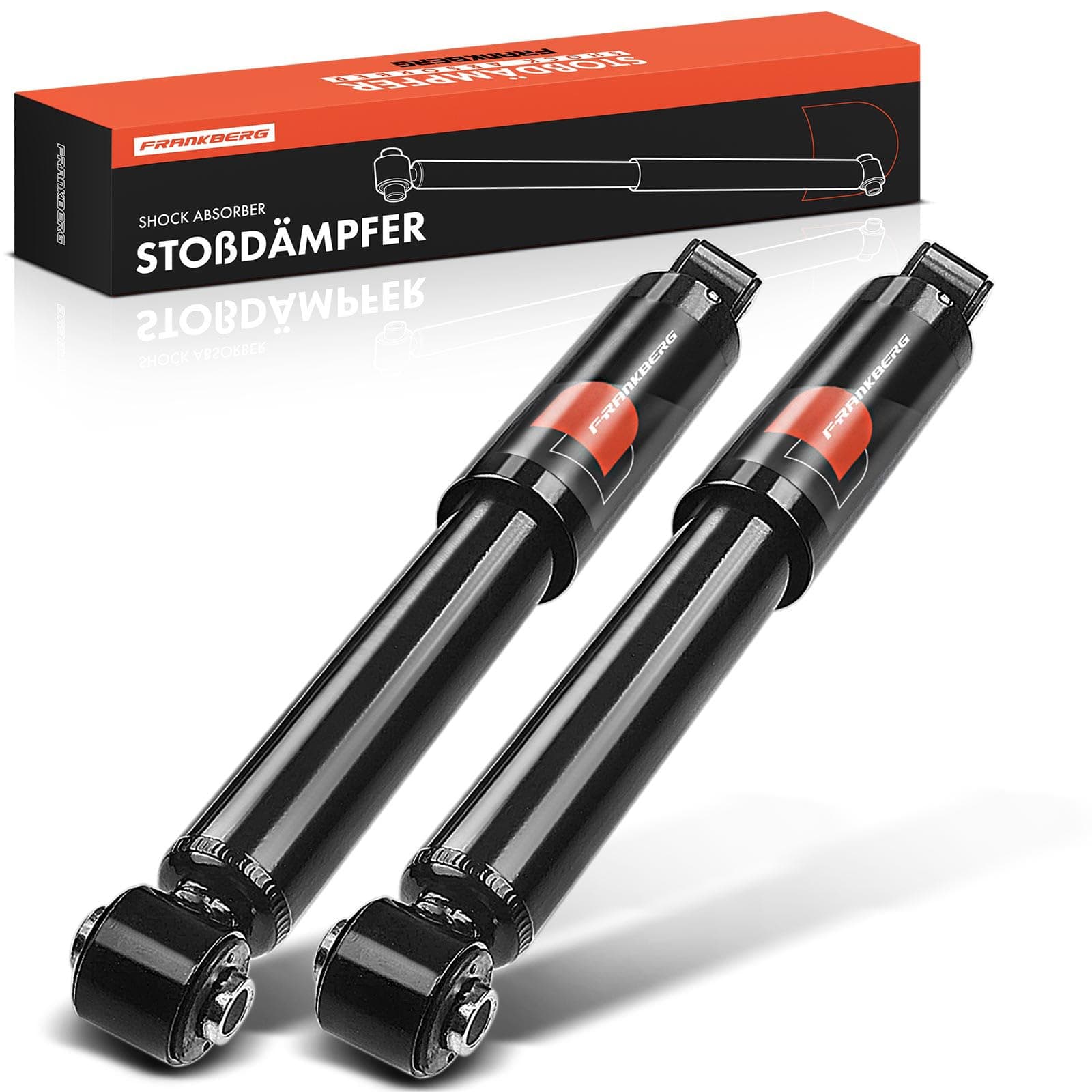 Frankberg 2x Stossdämpfer Gasdruckstoßdämpfer Hinterachse Kompatibel mit Panda 169 Schrägheck 1.4L 2006-2012 KA RU8 Schrägheck 1.2L 1.3 TDCi 2008-2016 Replace# 1540225