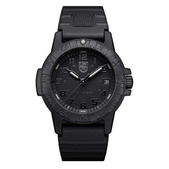 Luminox - Leatherback SEA Turtle - Herrenuhr - Militäruhr in Weiß mit Datumsanzeige - 100m wasserdicht 39 mm Schwarz